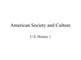 American Society and Culture - Rockhurst