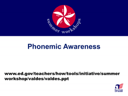 Phonemic Awareness (MS PowerPoint)