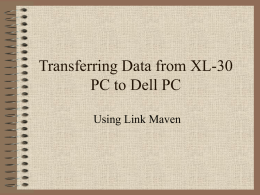 Transferring Data from XL