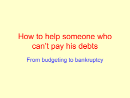 How to help someone who can’t pay his debts