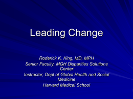 Leading Change - Massachusetts General Hospital Home