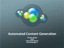 Automated Content Generation