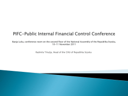 Konferencija o javnoj internoj finansijskoj kontroli (PIFC