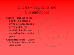 Circles – Lines and Segments