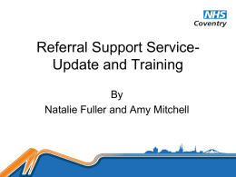 Referral Support Service Training