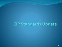Maintaining CIP Compliance