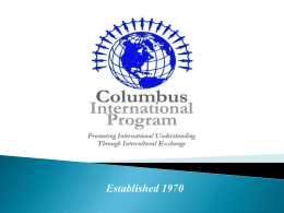 The Columbus International Program 2008