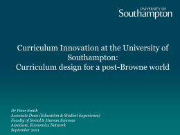 Curriculum Innovation at the University of Southampton