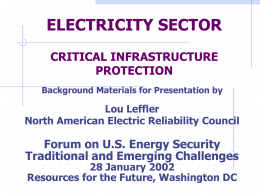 NERC CIP - Resources for the Future