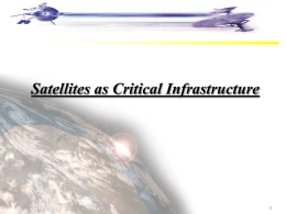 Satellites as Critical Infrastructure