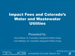 Impact Fees and Colorado’s Water and Wastewater Utilities