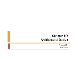 Chapter 10: Architectural Design