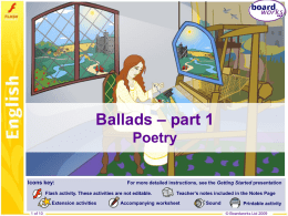 Ballads part 1
