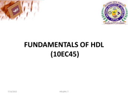 FUNDAMENTALS OF HDL (10EC45)