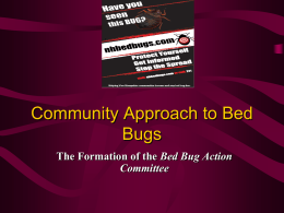 Bed Bugs in the Community