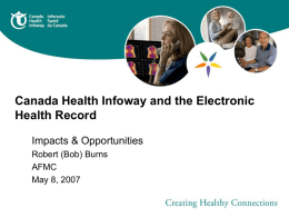 Canada Health Infoway and the Electronic Health Record