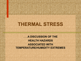 THERMAL STRESS - Indiana University of Pennsylvania
