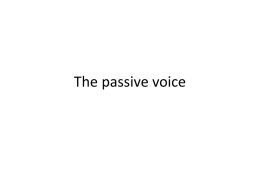 The passive voice - Al-Majeda Wasela And Al