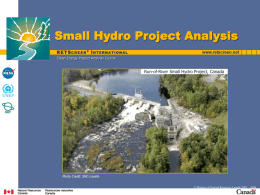 Small Hydro Project Analysis
