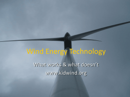 Wind Turbine Technology