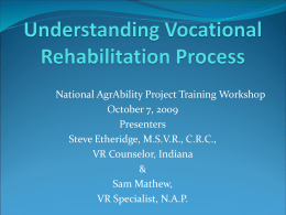 AgrAbility and Vocational Rehabilitation Relationships
