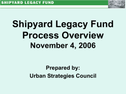 Shipyard Legacy Fund CAC Special Session on the Investment