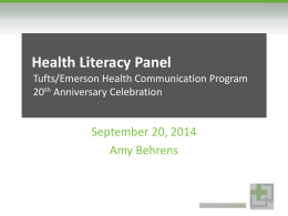 Health Literacy Panel