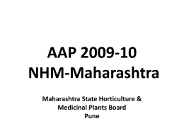 AAP 2009-10 NHM-Maharashtra - National Horticulture Mission