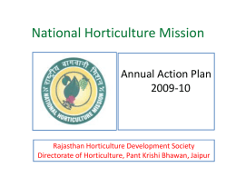 Rajasthan - National Horticulture Mission