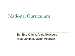 National Curriculum - Larry Cuban on School Reform and