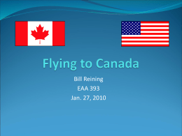 Flying to Canada