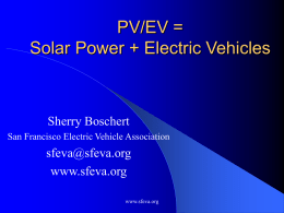PV/EV = Solar Power + Electric Vehicles