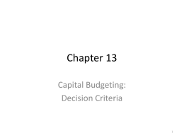 Chapter 10 - The Basics of Capital Budgeting