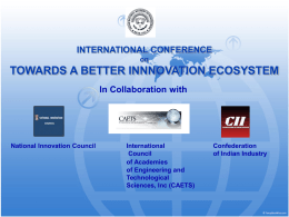 INTERNATIONAL CONFERENCE on TOWARDS A BETTER …