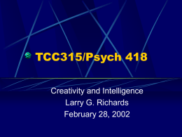 TCC315/Psych 418 - University of Virginia