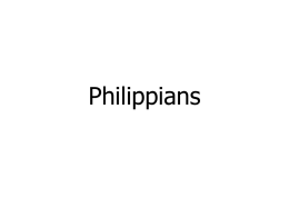 Philippians - The Word and The Sword