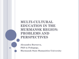 Multiculcural Language Education in Murmansk Region