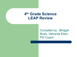 4th Grade Science LEAP Review