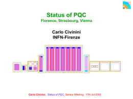 PQC Status - Istituto Nazionale di Fisica Nucleare