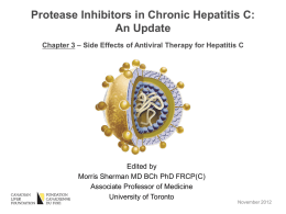 Protease inhibitors in chronic hepatitis C
