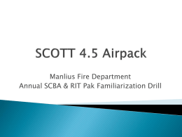 SCOTT AP50 AIRPACK/ RIT PACK