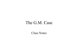 The G.M. Case - Bangkok University