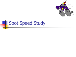 Spot Speed Study - University of Tennessee at Martin