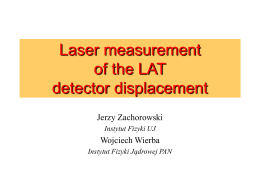 Laser measurement of the LAT detector displacement