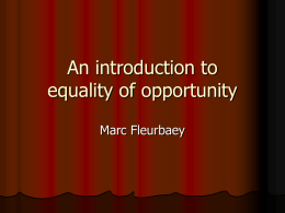 An introduction to equality of opportunity
