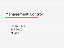 Management Control - Middle East Technical University