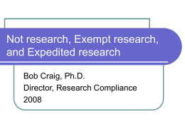 Exempt Research