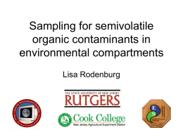 Sampling for semivolatile organic contaminants in