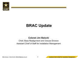 BRAC Update - The Society of American Military Engineers