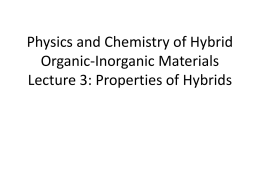 Physics and Chemistry of Hybrid Organic